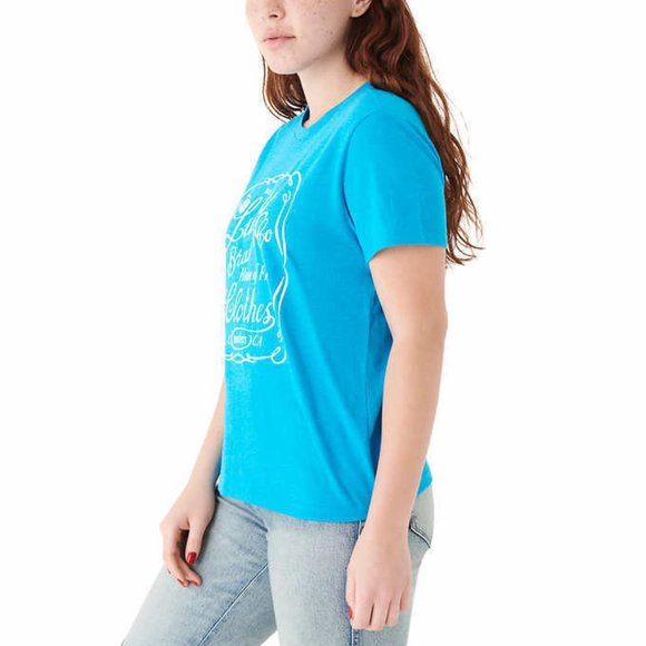 Lucky Brand Women’s Fitted Tee T-Shirt L Blue NWT - Picture 2 of 3